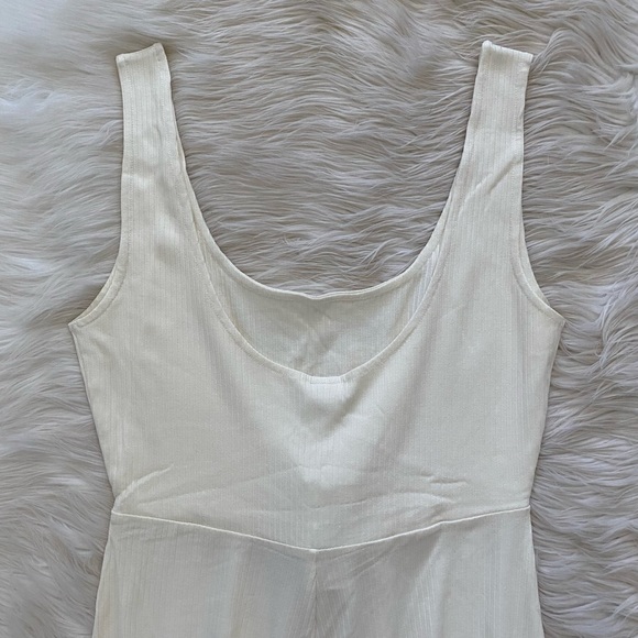 L*space White Ribbed Sleeveless Scoop Neck Topanga Tie Front Dress Revolve - Picture 8 of 11